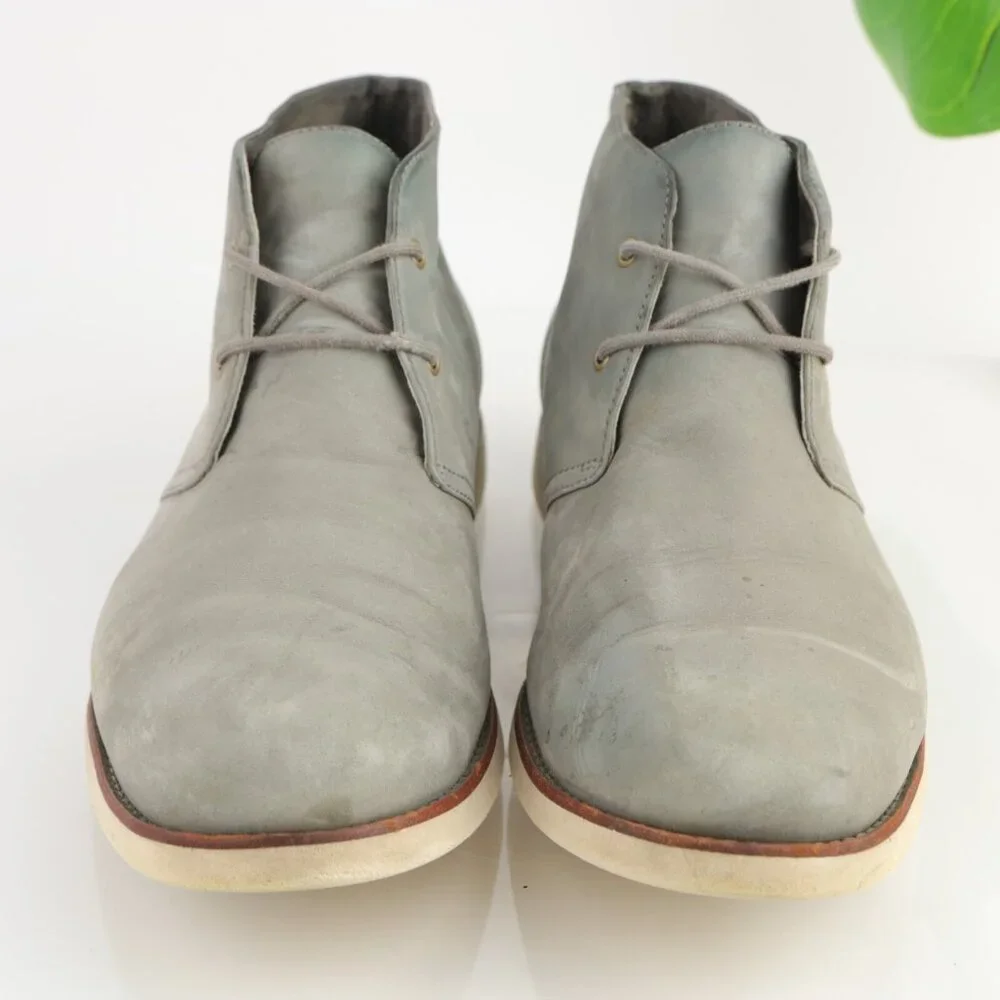 UGG Mens Harren Steifel Chukka Boot Size 12 Gray Suede Lace Up Desert Casual